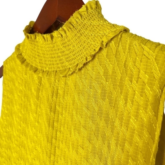 NANETTE LEPORE NWT Solid Pleated Smocked Sleeveless Midi Dress Size 2 - Picture 3 of 16